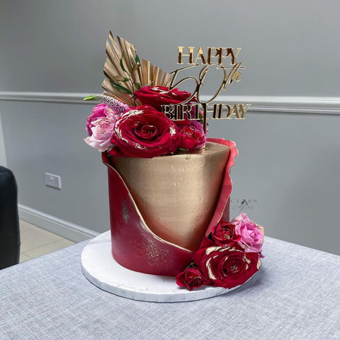 Happy Birthday Acrylic Cake Topper 50th birthday cake toppers