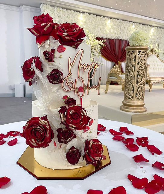 Acrylic Cake Topper. Wedding Topper, Double Layer Cake Topper, Acrylic UK, Toppers, Cake Toppers, Cake Acrylic, Cake Decor, Red Cake, Wedding Cake, Wedding Topper, Wedding Cake Decor