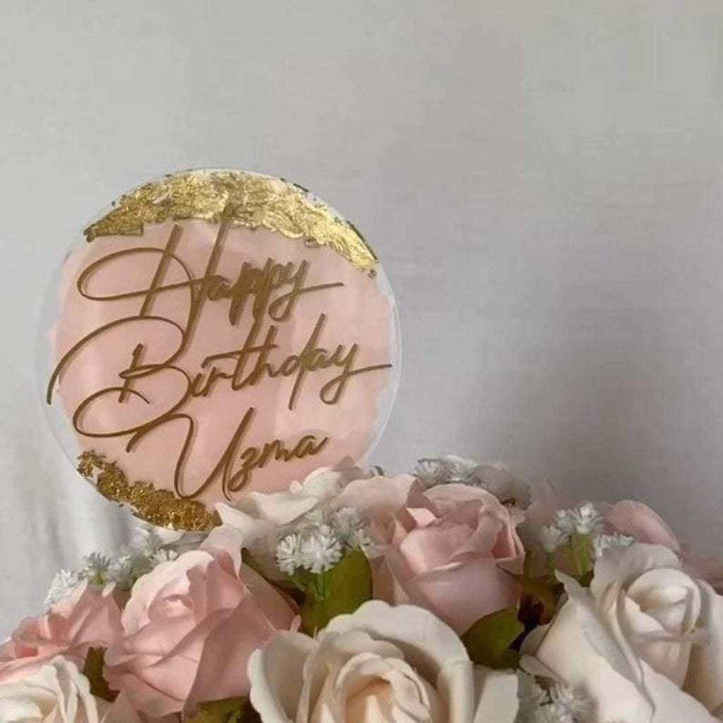 Circle Paddle Cake Topper