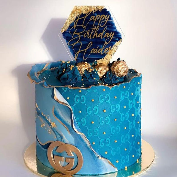 Hexagon Paddle Cake Topper